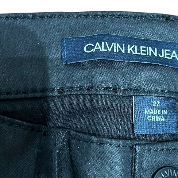 Calvin Klein Jeans Women’s High Rise Skinny Black Pants, Size 27 - Picture 5 of 10